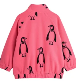 Mini Rodini Fleecejakke - Penguin - Pink