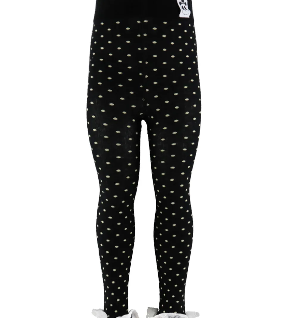 Mini Rodini Leggings - Polka Dot Lace - Sort