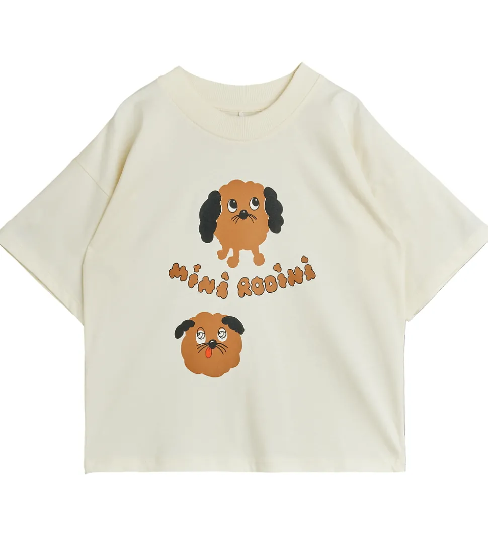 Mini Rodini T-shirt - Doggies - Offwhite