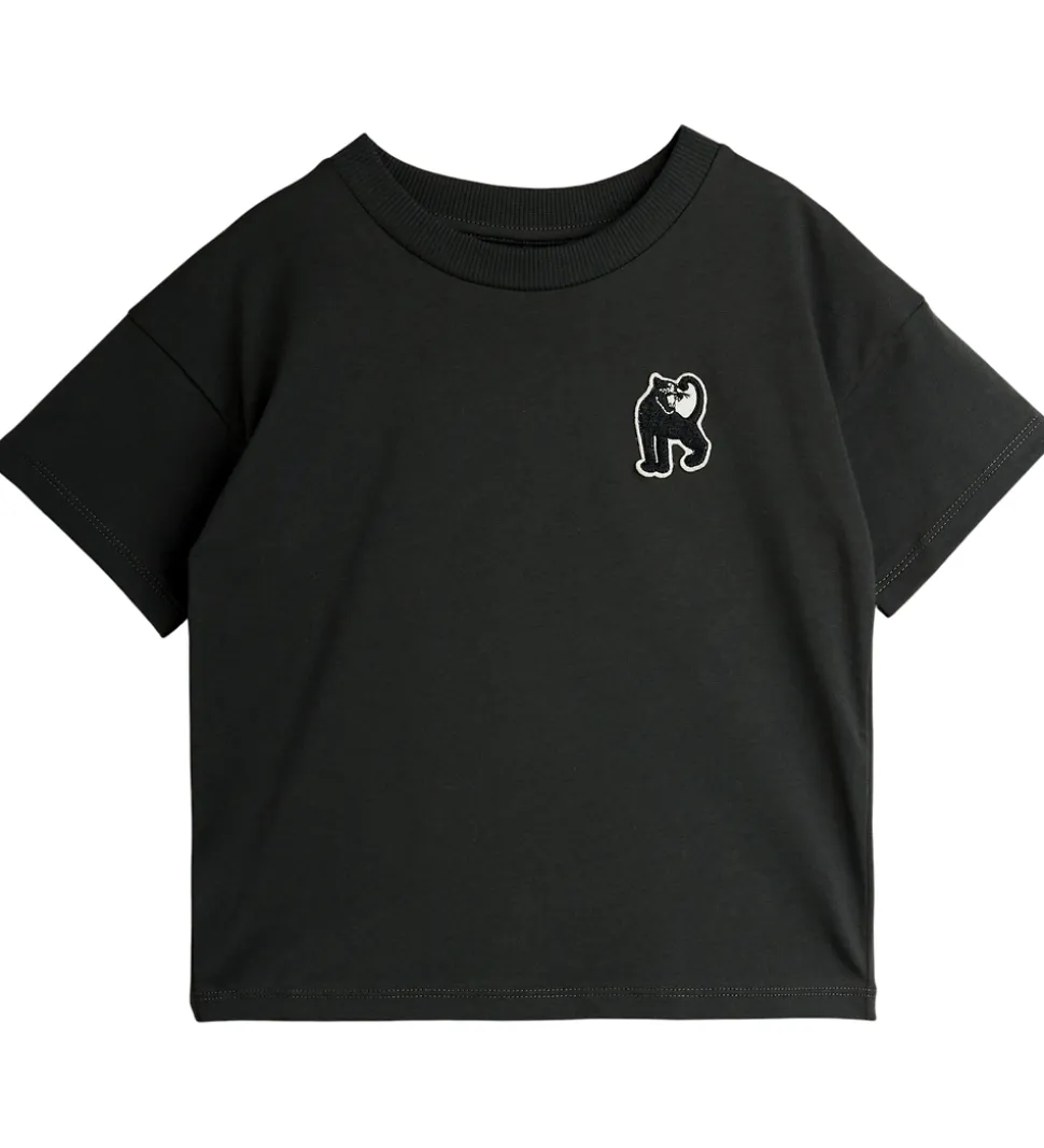 Mini Rodini T-shirt - Panther patch - Sort