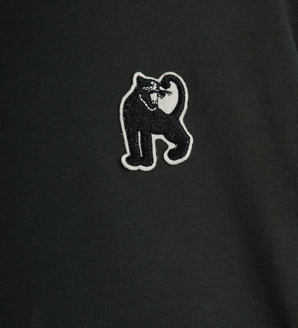 Mini Rodini T-shirt - Panther patch - Sort