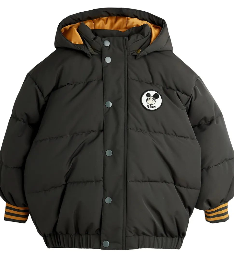 Mini Rodini Vinterjakke - Ritzratz Patch Puffer - Sort
