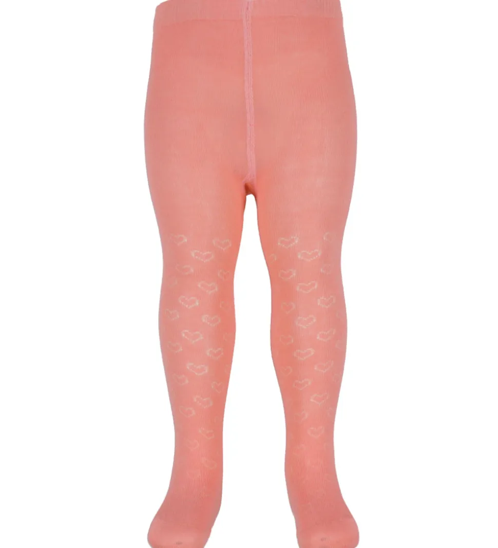 Minymo Strømpebukser - 2-pak - Strawberry Ice m. Hulmønster