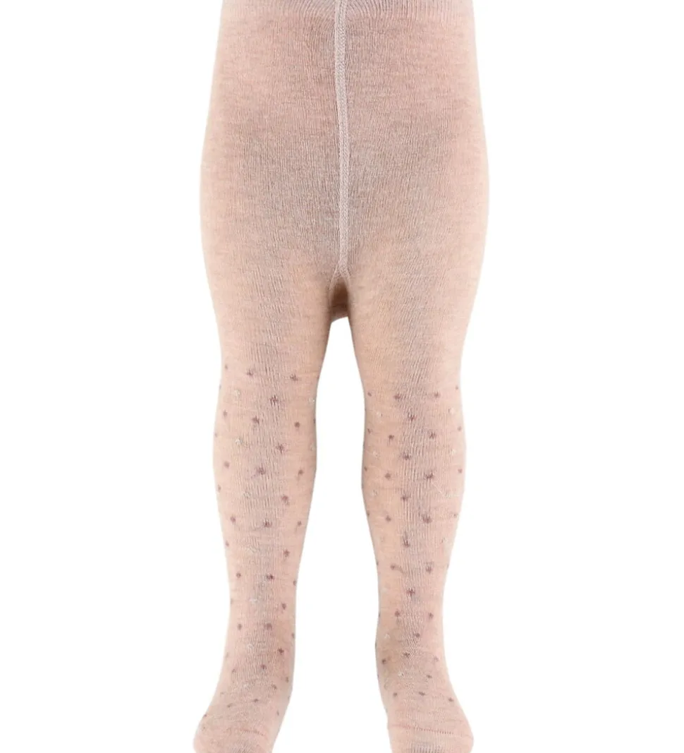 Minymo Strømpebukser - 2-pak - Viskose/Uld - Burnished Lilac/Bei