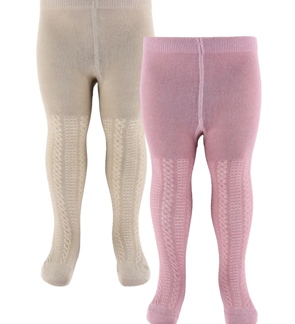 Minymo Strømpebukser - Strik - 2-pak - Woodrose
