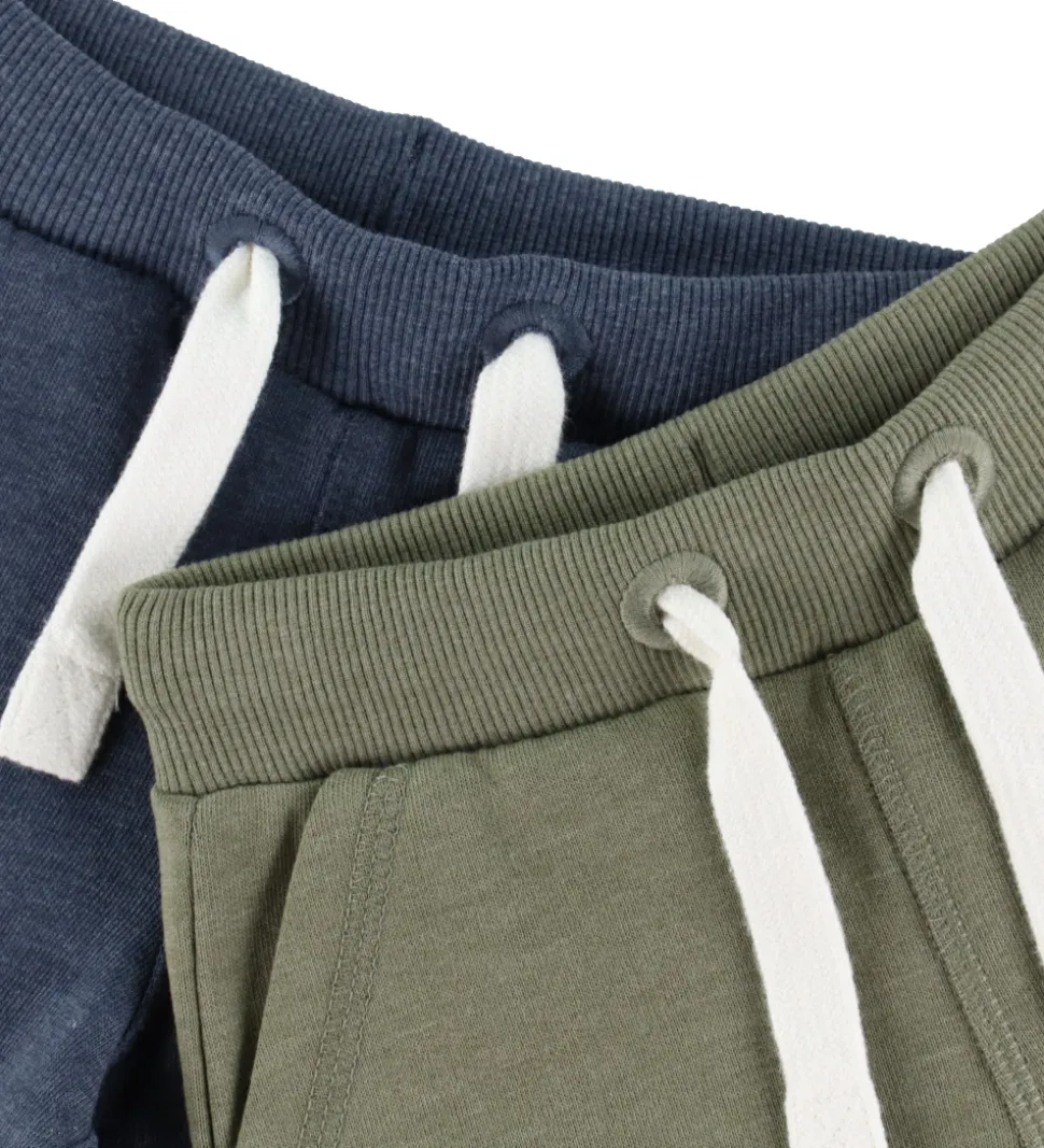 Minymo Sweatshorts - 2-pak - Vetiver