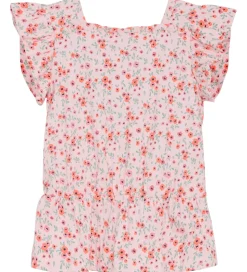 Minymo Top - Rosen Quartz m. Blomster