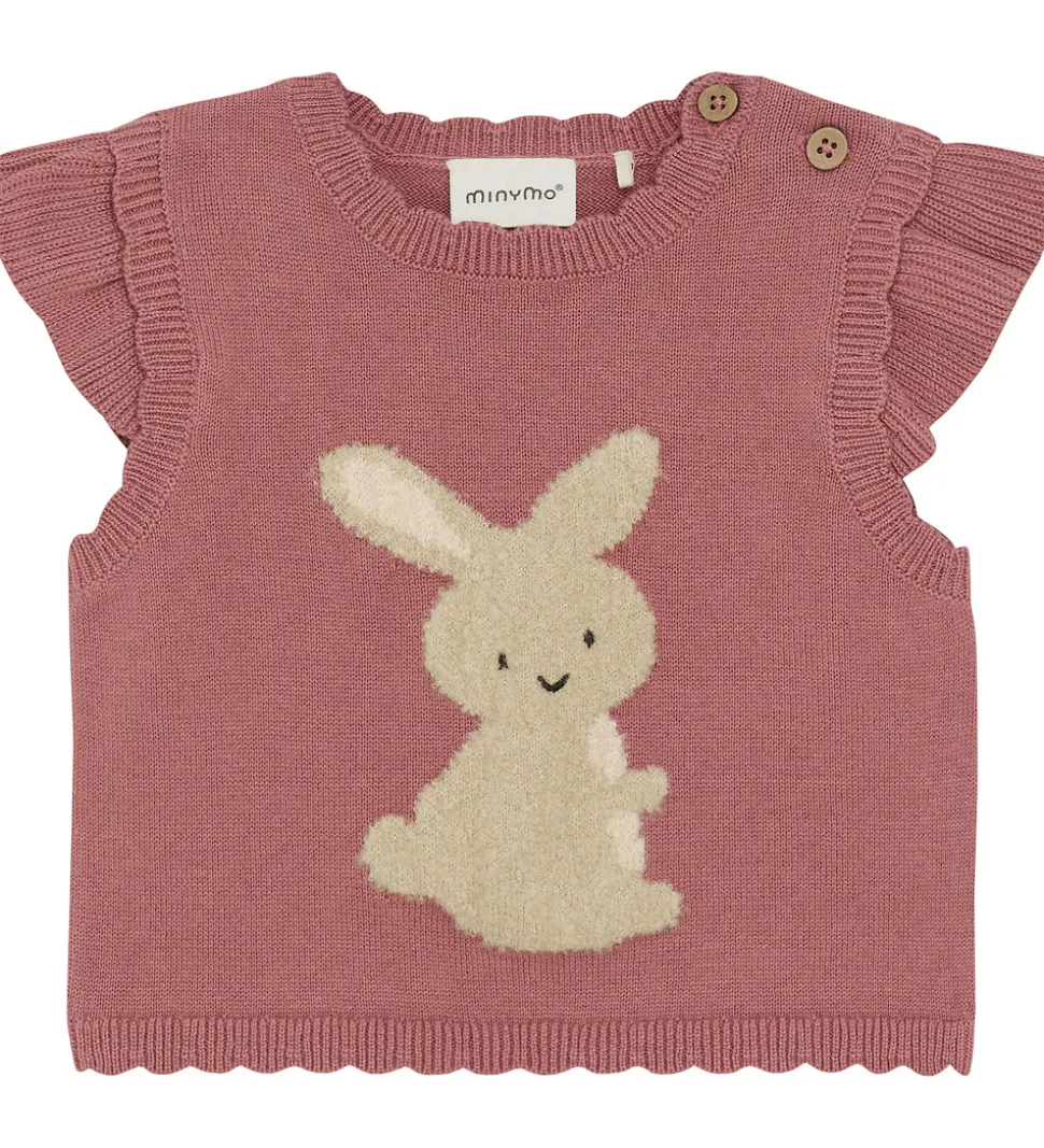 Minymo Vest Knit - Withered Rose