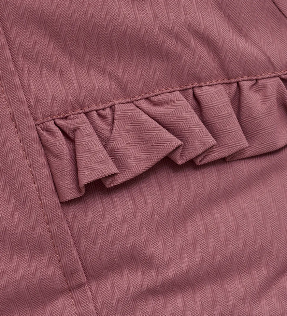 Minymo Vinterjakke - Withered Rose m. Flæser