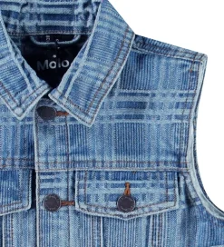 Molo Vest - Denim - Hertha - Washed Check