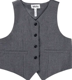 Molo Vest - Hollie - Grey Silver Check