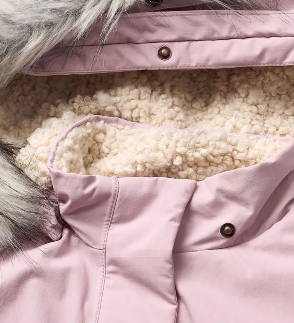 Molo Vinterfrakke - Peace - Blue Pink m. Imiteret Pels