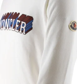 Moncler Hættetrøje - Hvid m. Print