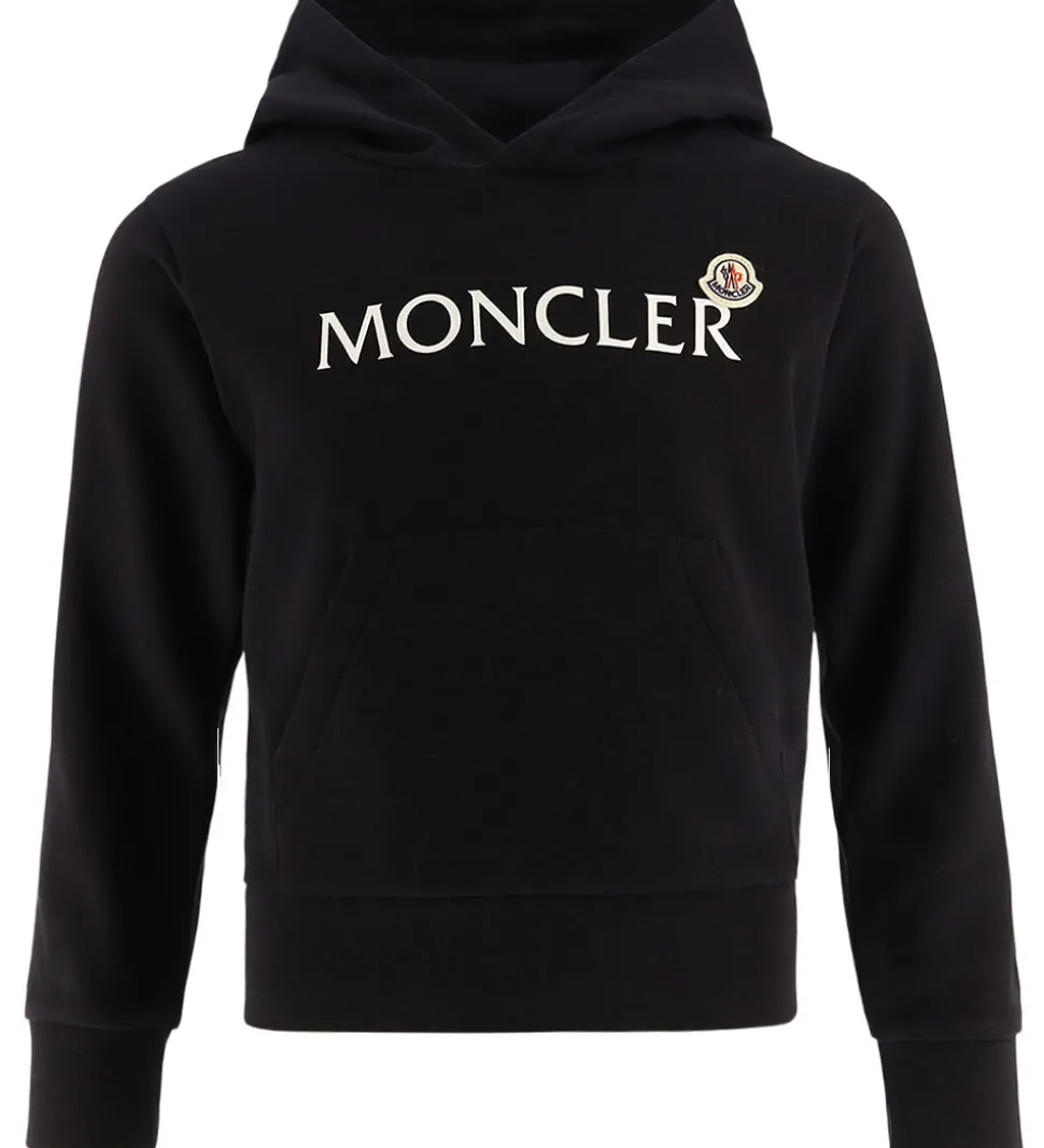 Moncler Hættetrøje - Sort m. Hvid