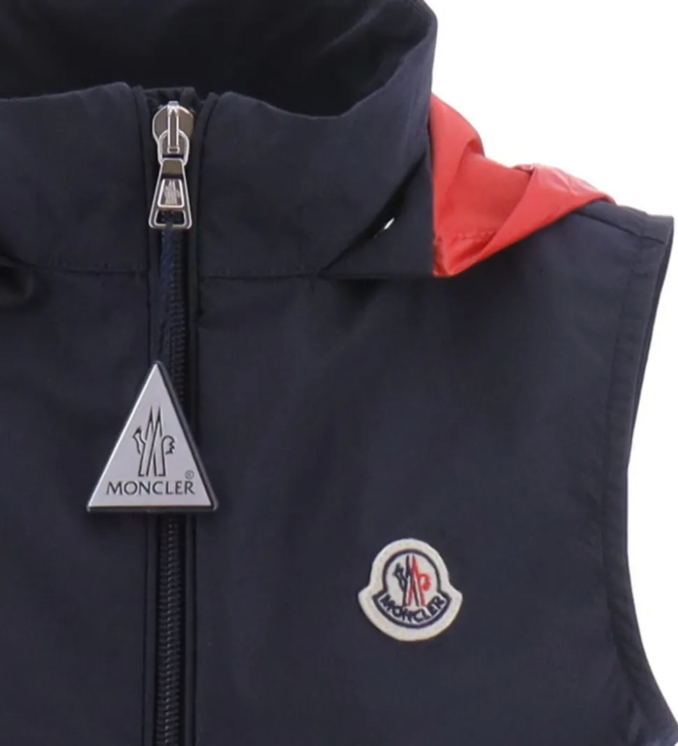 Moncler Vest - Zene - Mørkeblå m. Rød/Hvid
