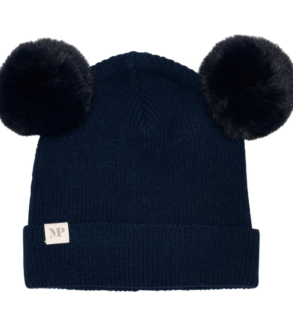 MP Hue - Rib - Strik - Uld - Dark Denim Melange m. Kvaste