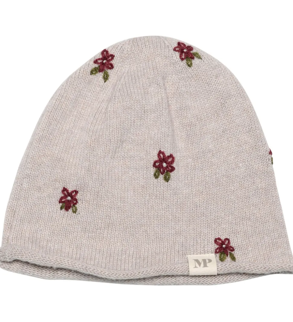 MP Hue - Uld - Strik - Floral - Beigemeleret