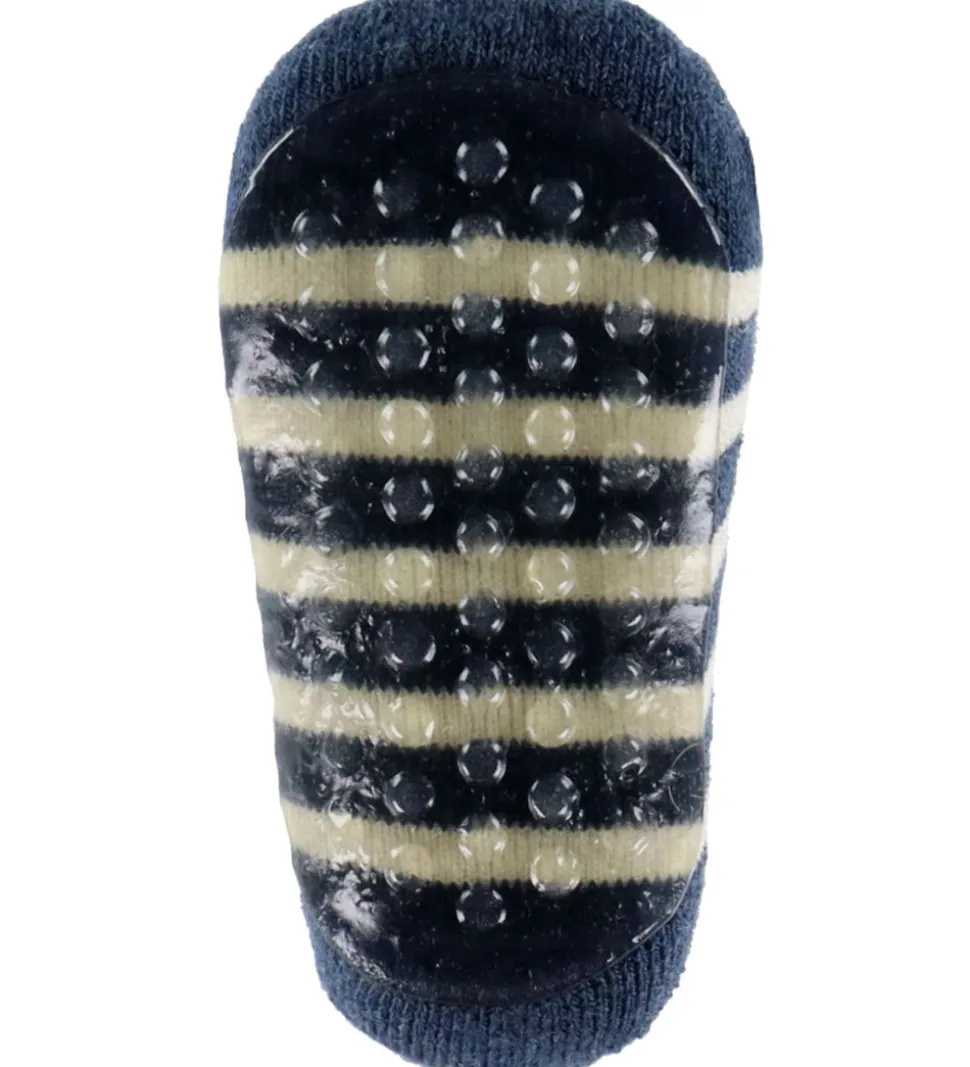 MP Strømper m. Antiskrid - Uld - Elis - Dark Denim Melange