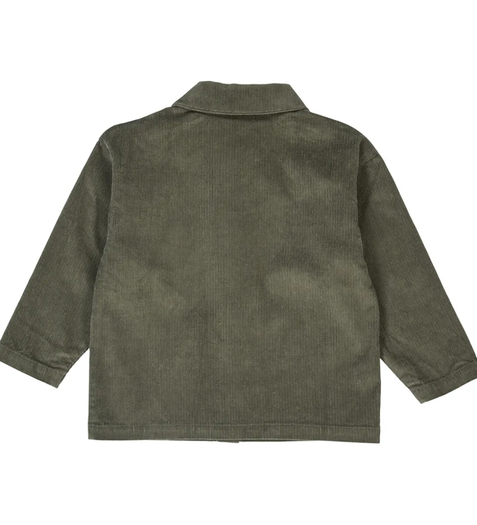 Müsli Skjorte - Fløjl - Deep Green