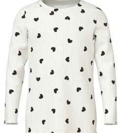 Name It Bluse - Glitter - NmfVemma - Cloud Dancer/Tiny Heart