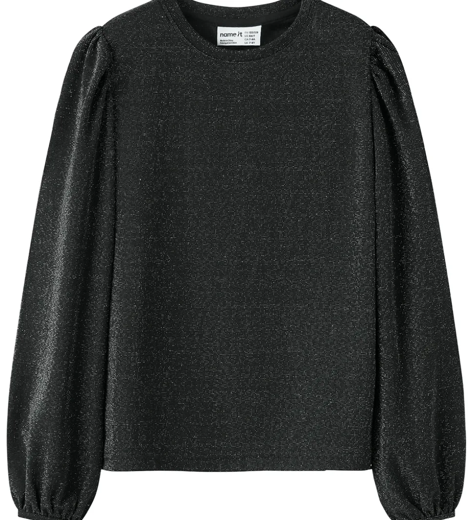 Name It Bluse - NkfRoisin - Sort m. Glimmer