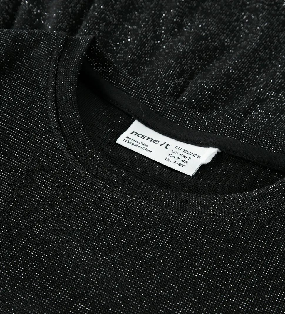 Name It Bluse - NkfRoisin - Sort m. Glimmer