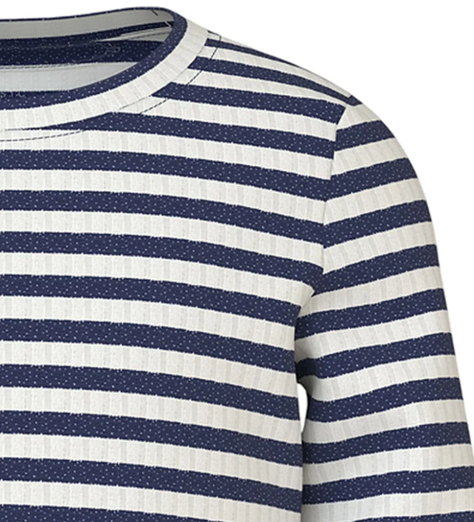 Name It Bluse - NmfVemma - Cloud Dancer/Beacon Blue Stripe