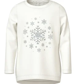 Name It Bluse - NmfViparty - Cloud Dancer/Snowflakes