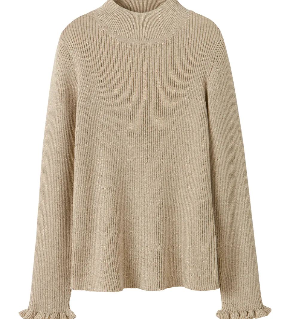 Name It Bluse - Rib - Glitter - NkfRiaglitter - Cement