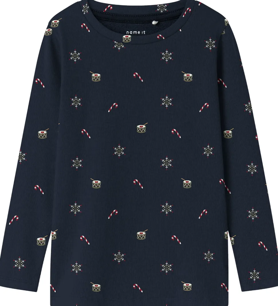 Name It Bluse - Rib - NmnRoko - Navy Blazer