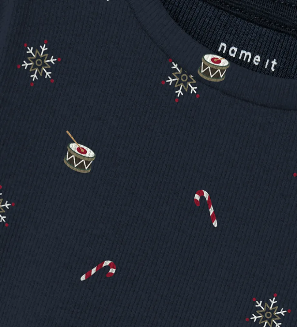 Name It Bluse - Rib - NmnRoko - Navy Blazer