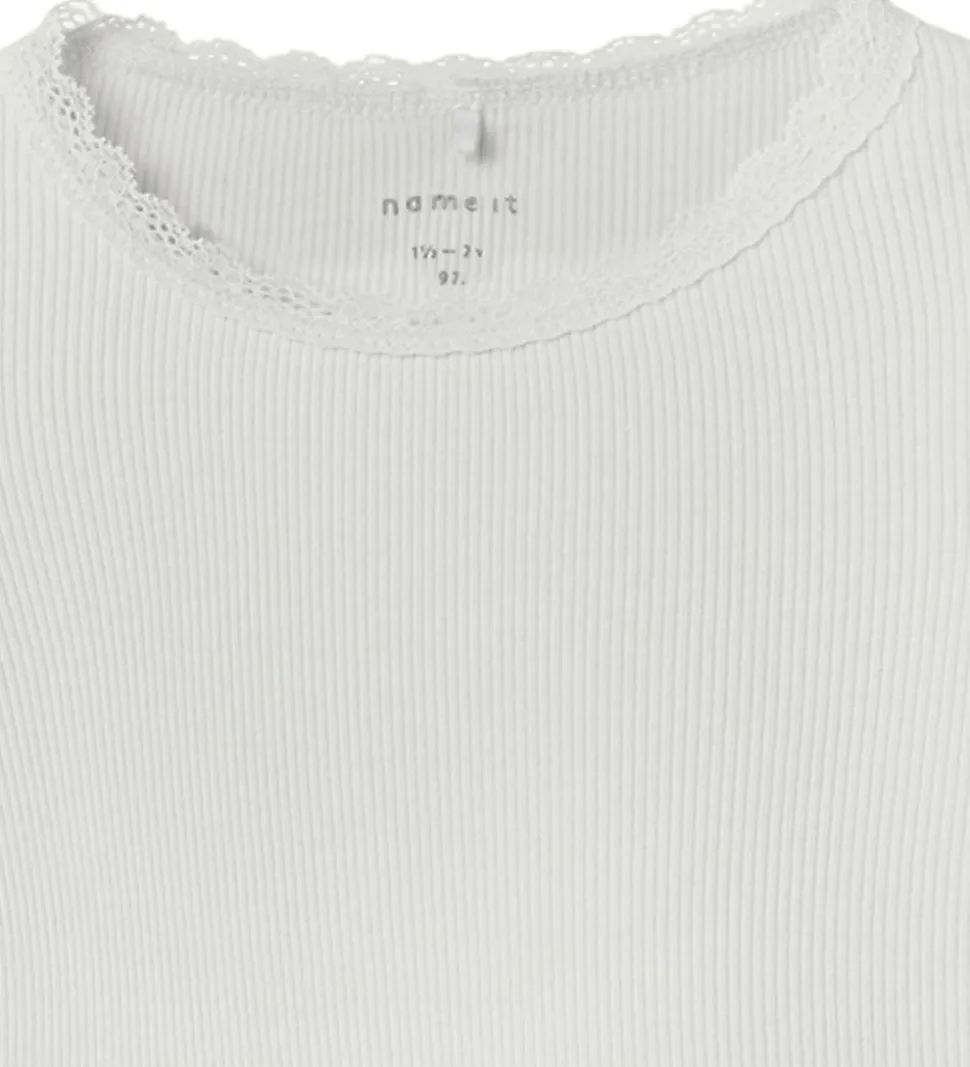 Name It Bluse - Rib - Noos - NmfKab - Cloud Dancer