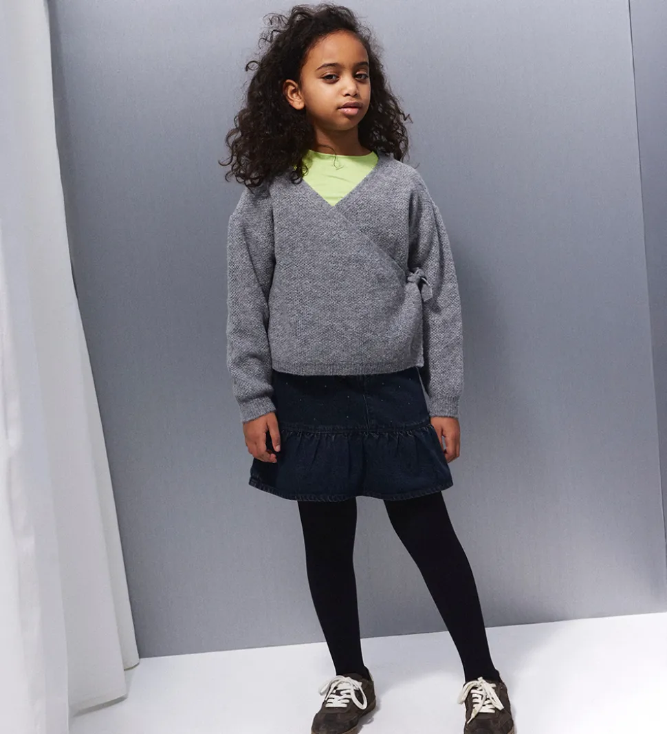 Name it Bluse - Strik - NkfSanie - Grey Melange