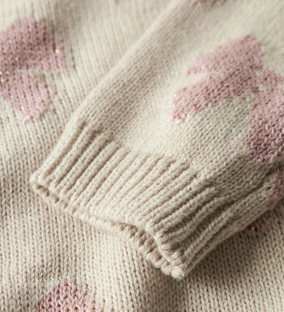 Name It Bluse - Strik - NmfRekka - Peyote Melange m. Sløjfer