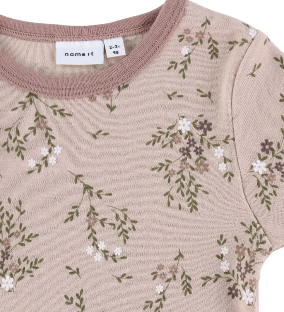 Name It Bluse - Uld - NmfWillow - Shadow Gray/Long flowers