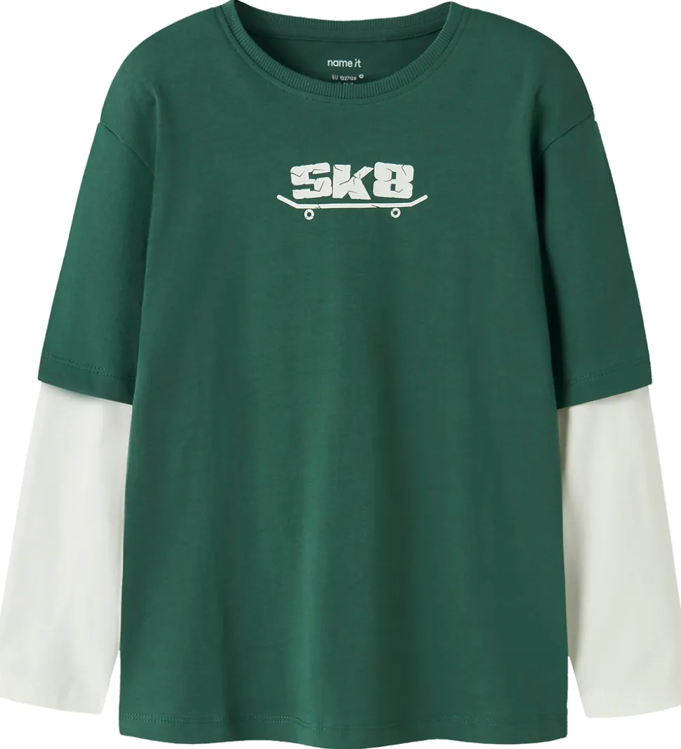 Name It Bluser - 2-Pak - NkmVarto - Navy Blazer/Bistro Green Sku