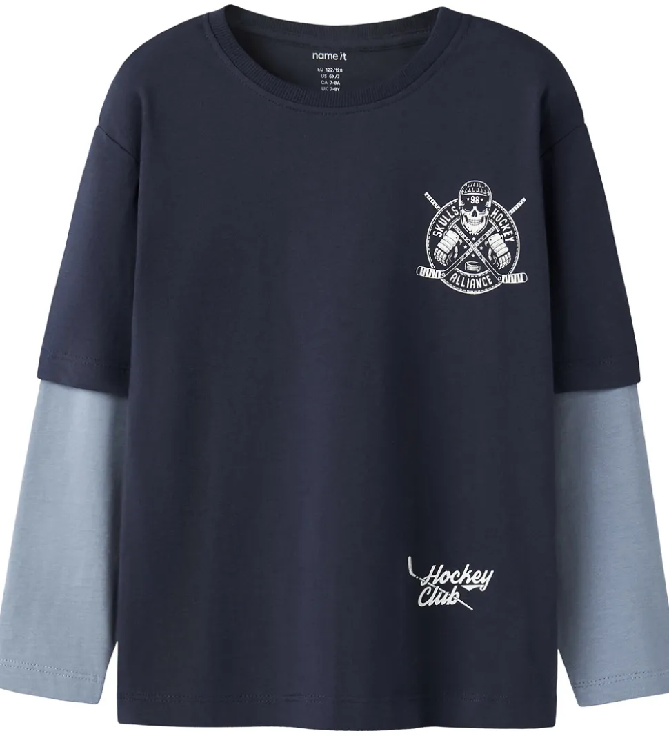 Name It Bluser - 2-Pak - NkmVarto - Navy Blazer/Bistro Green Sku