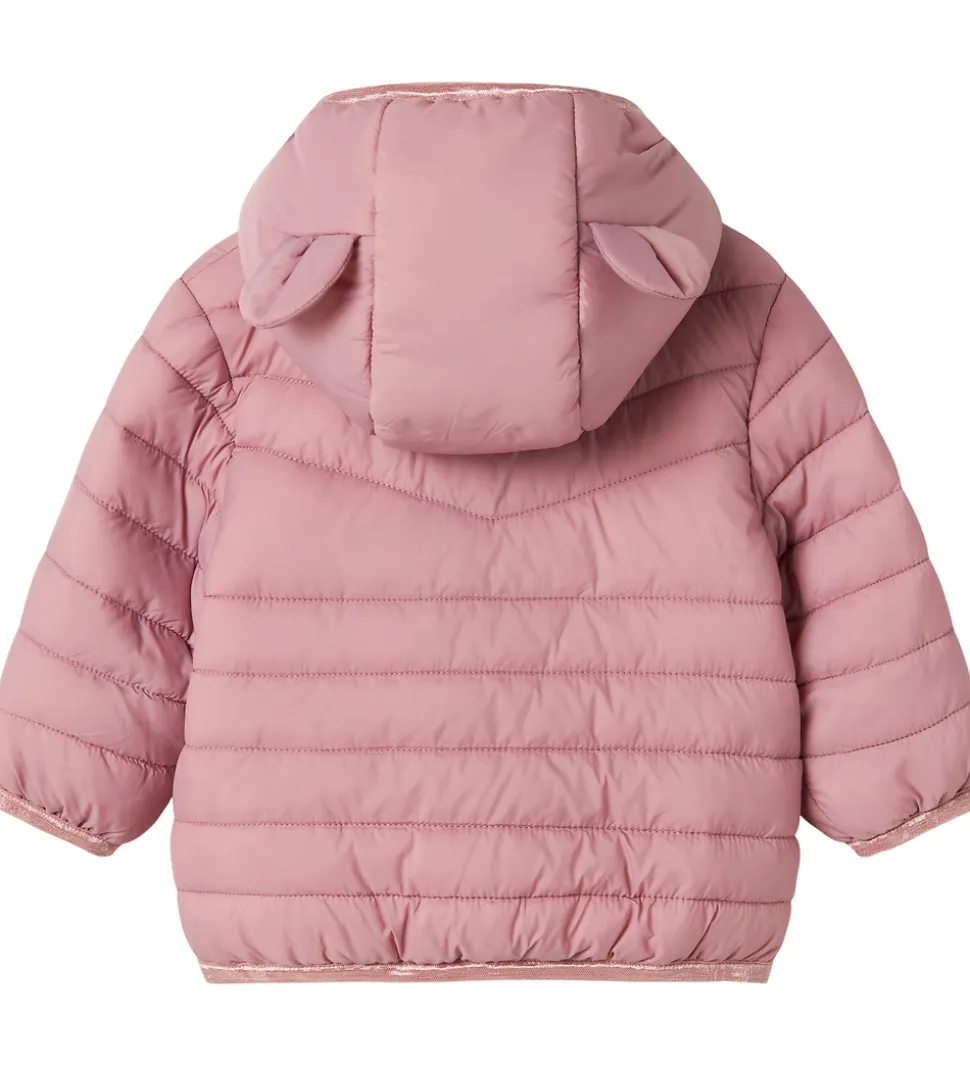 Name It Dynejakke - NbfMarble - Woodrose