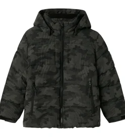 Name It Dynejakke - NkmMeter - Sort m. Refleksprint