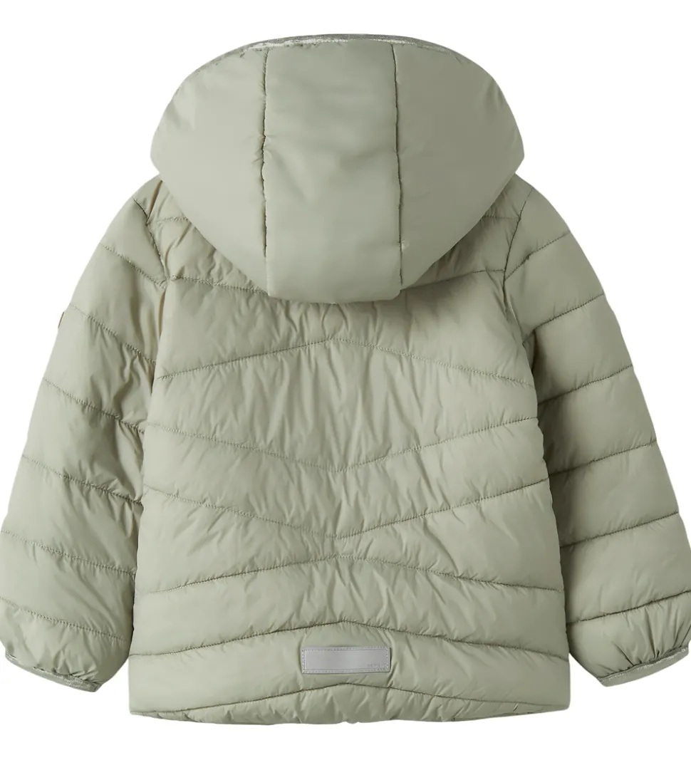 Name It Dynejakke - NmfMarble - Seagrass