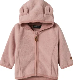 Name It Fleecejakke - NbnMeeko - Woodrose m. Ører