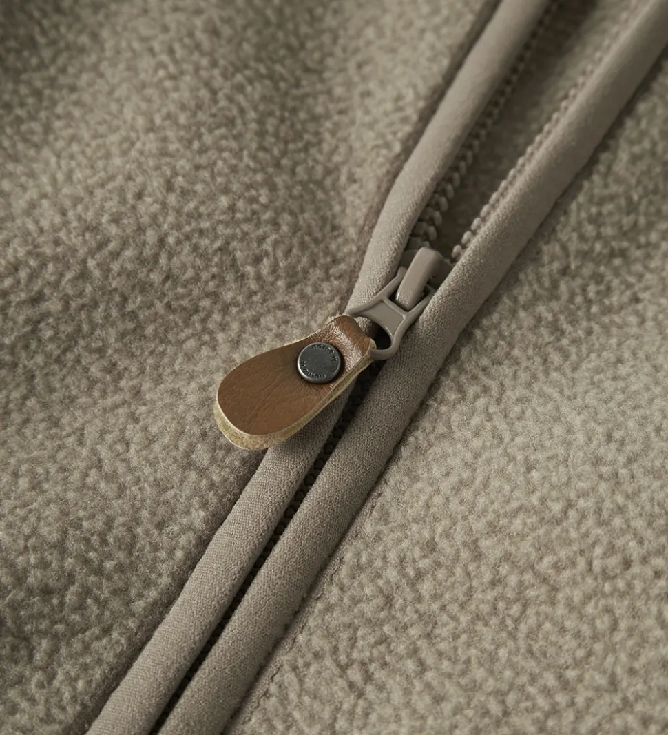 Name It Fleecejakke - NbnMeeko - Timber Wolf m. Ører