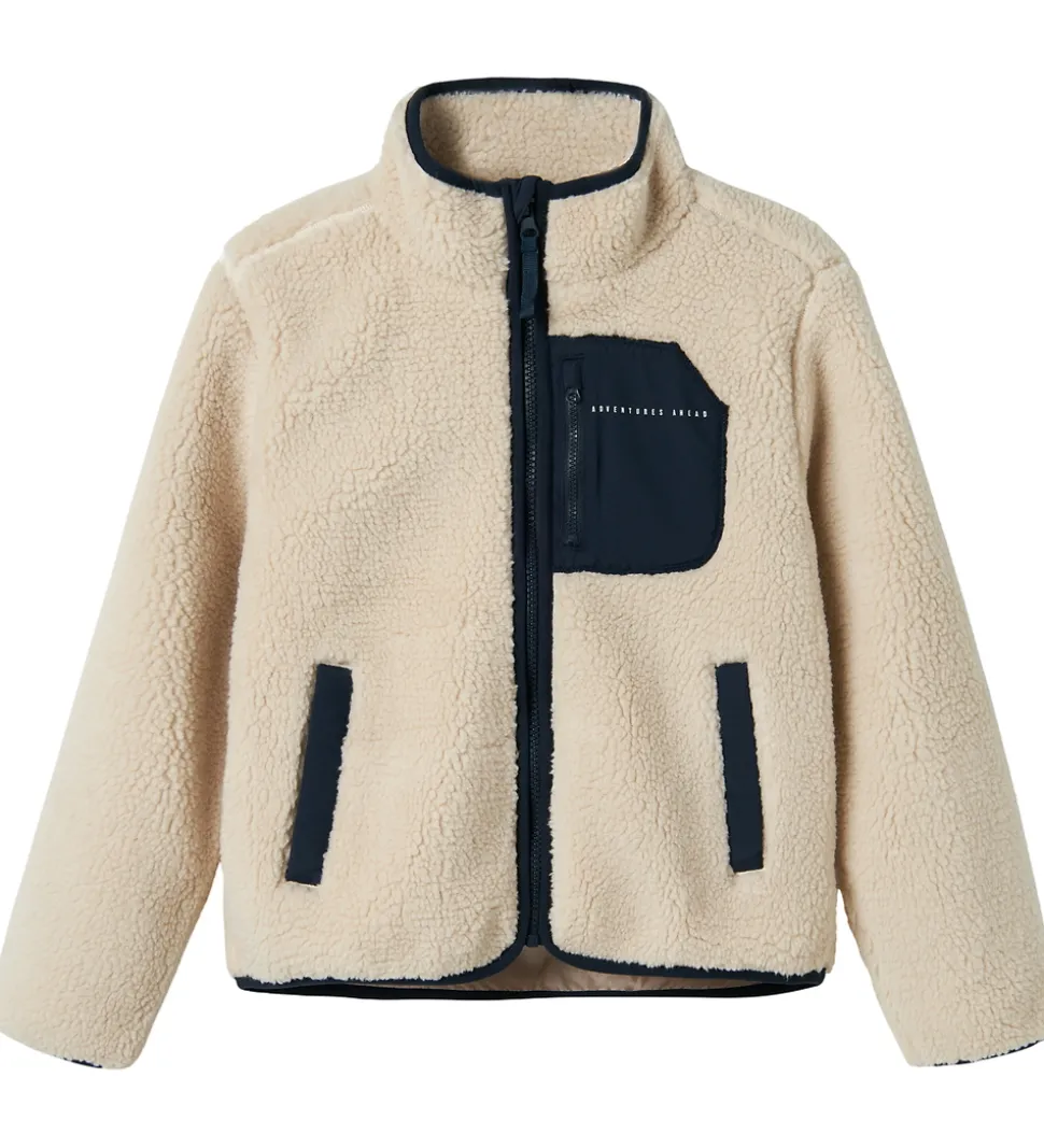 Name It Fleecejakke - NknMattia - Moonbeam/Dark Sapphire