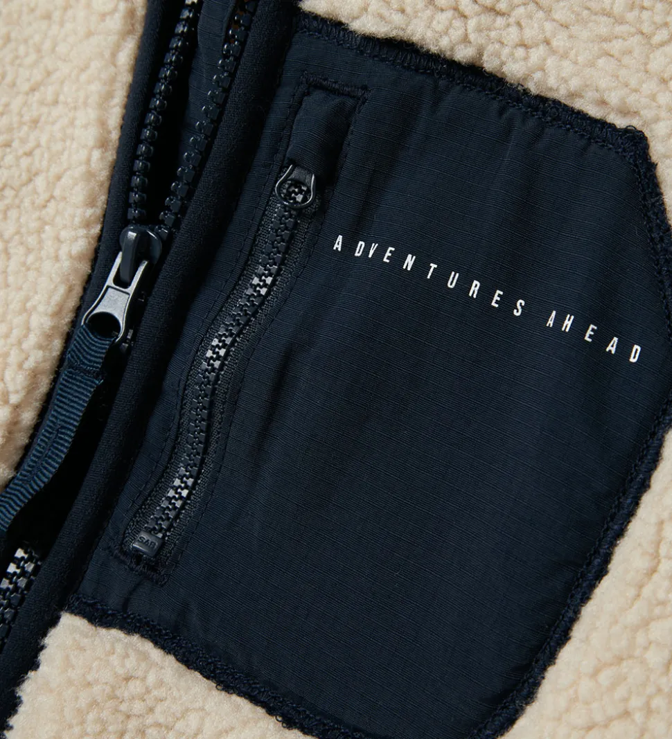 Name It Fleecejakke - NknMattia - Moonbeam/Dark Sapphire