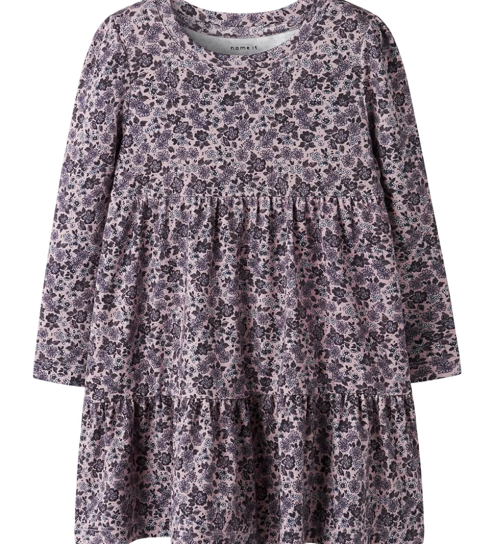 Name It Kjole - NmfOalia - Burnished Lilac m. Blomster