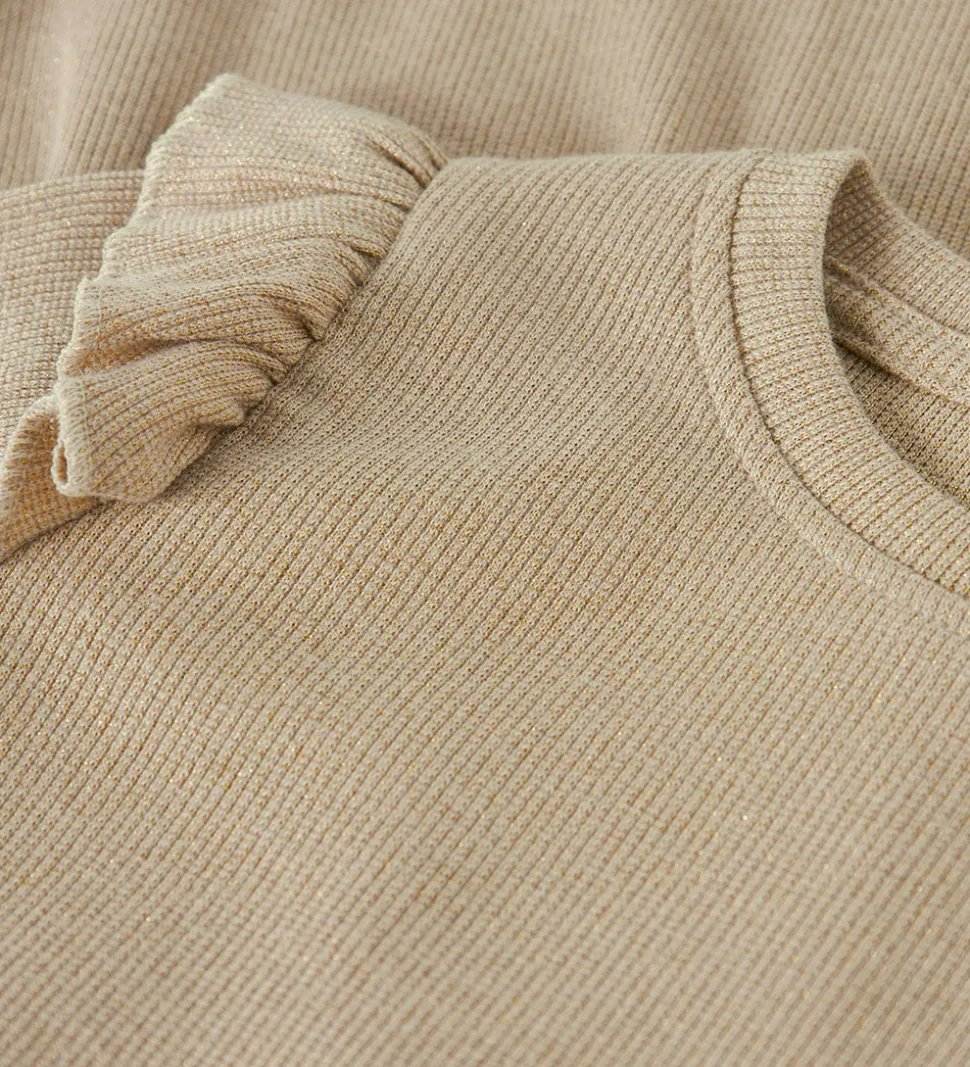 Name It Kjole - Rib - NmfSiclo - Glitter - Cement