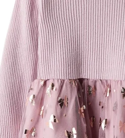 Name It Kjole - Rib/Tyl - NmfRosally - Keepsake Lilac m. Print