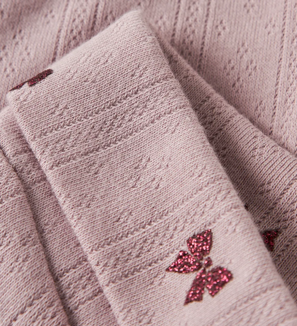 Name It Leggings - Hulmønster - NbfRibbea - Keepsake Lilac m. Sl