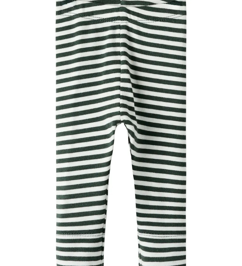 Name It Leggings - NbmKian - Cloud Dancer/Deep Forrest