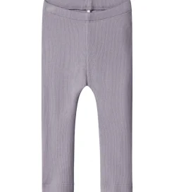 Name It Leggings - Rib - NbnKab - Lavender Gray